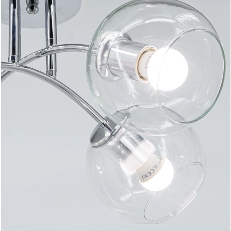 Plafon chromowany szklany 4-punktowy 8084/4 z serii ELBA - Lampy Elem